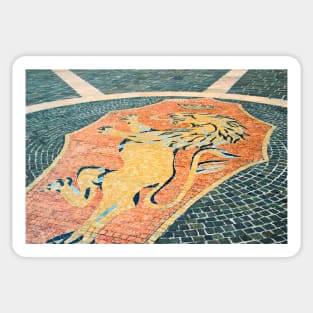 Coat of Arms of Jesi in Piazza della Repubblica Sticker